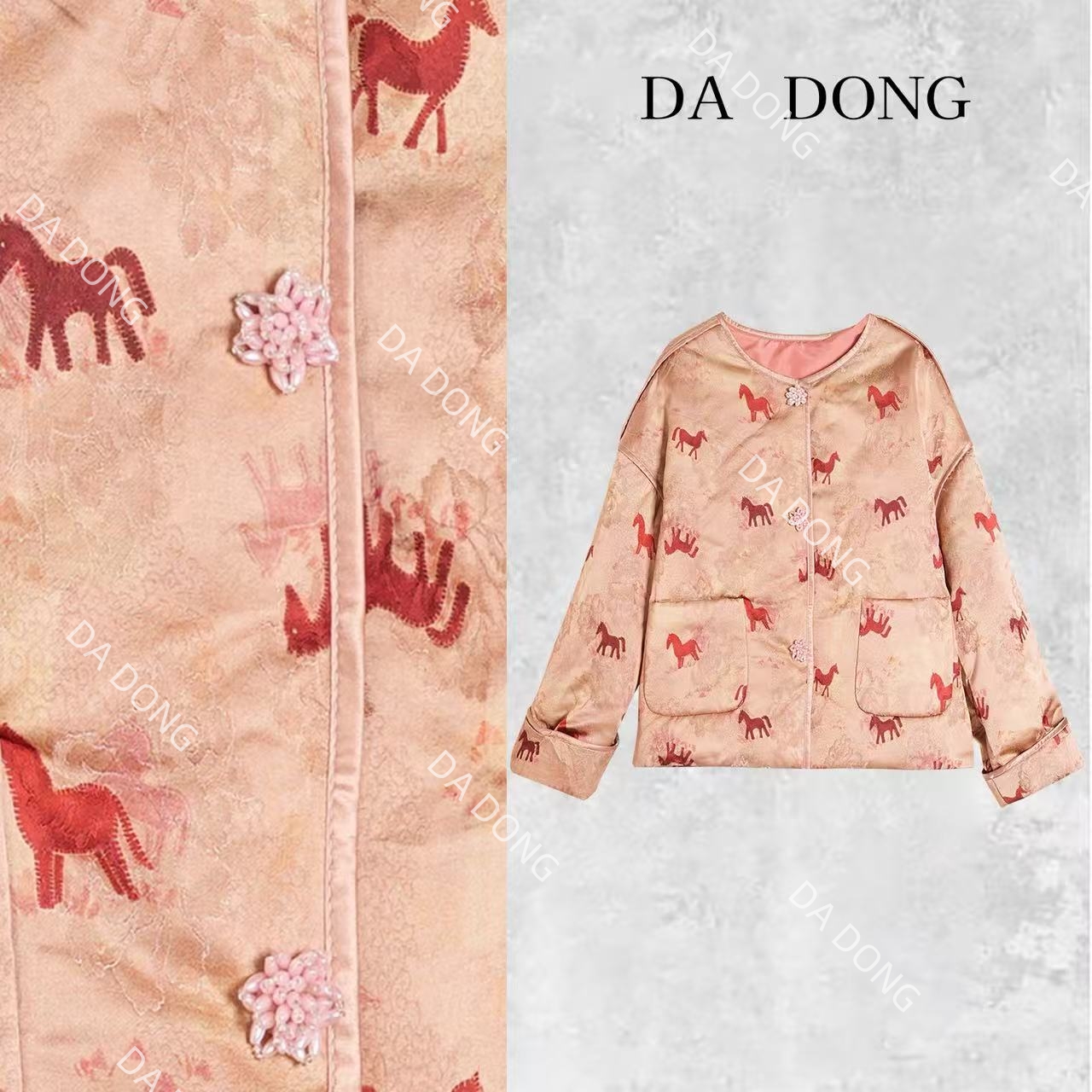 【加棉】小马--新中式加棉设计师高定轻奢宽松休闲复古圆领国潮