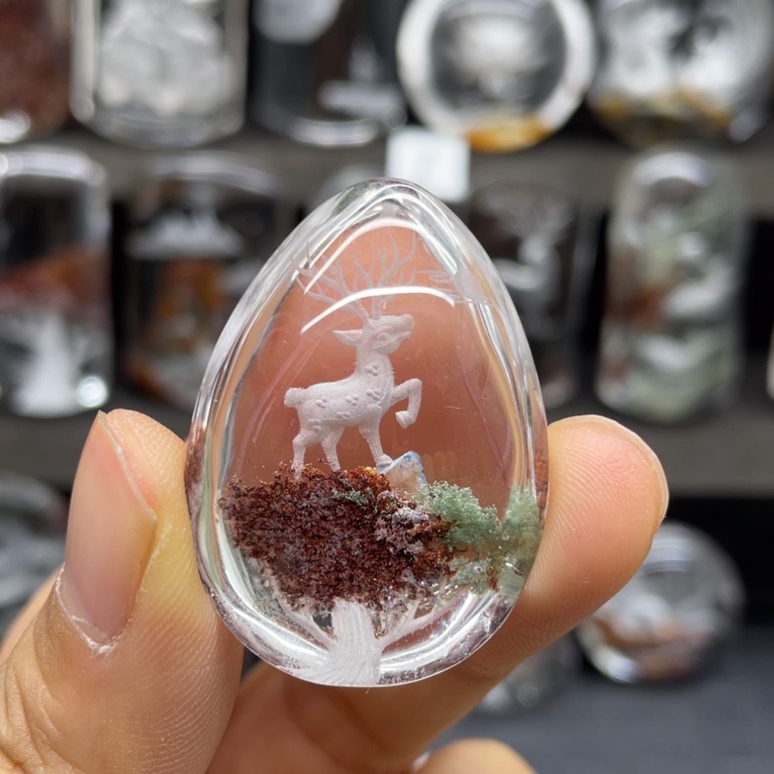 吊坠未镶嵌水晶鹿