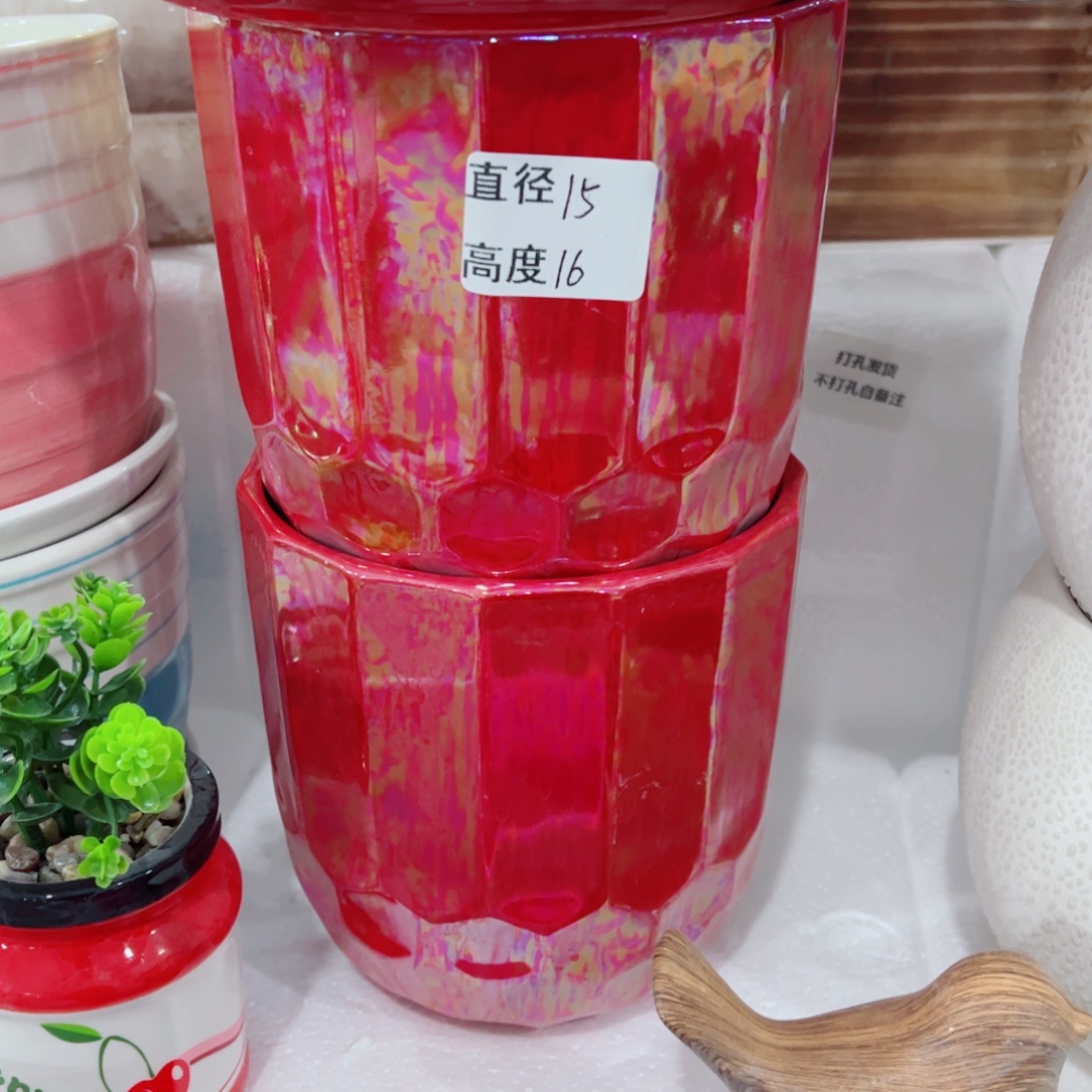 有孔，陶瓷花盆满10米包邮发货