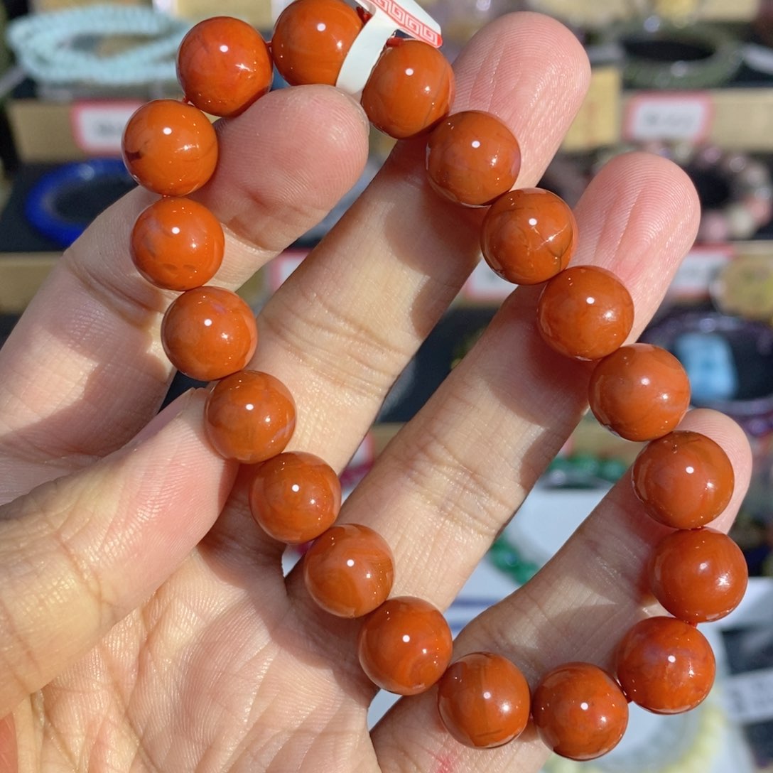 南红玛瑙手链未镶嵌