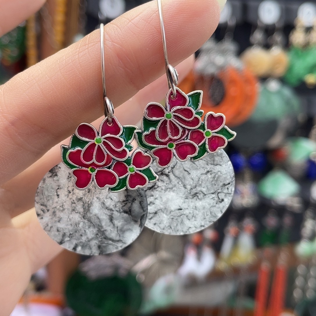 翡翠银S925镶嵌耳饰991hhnjk