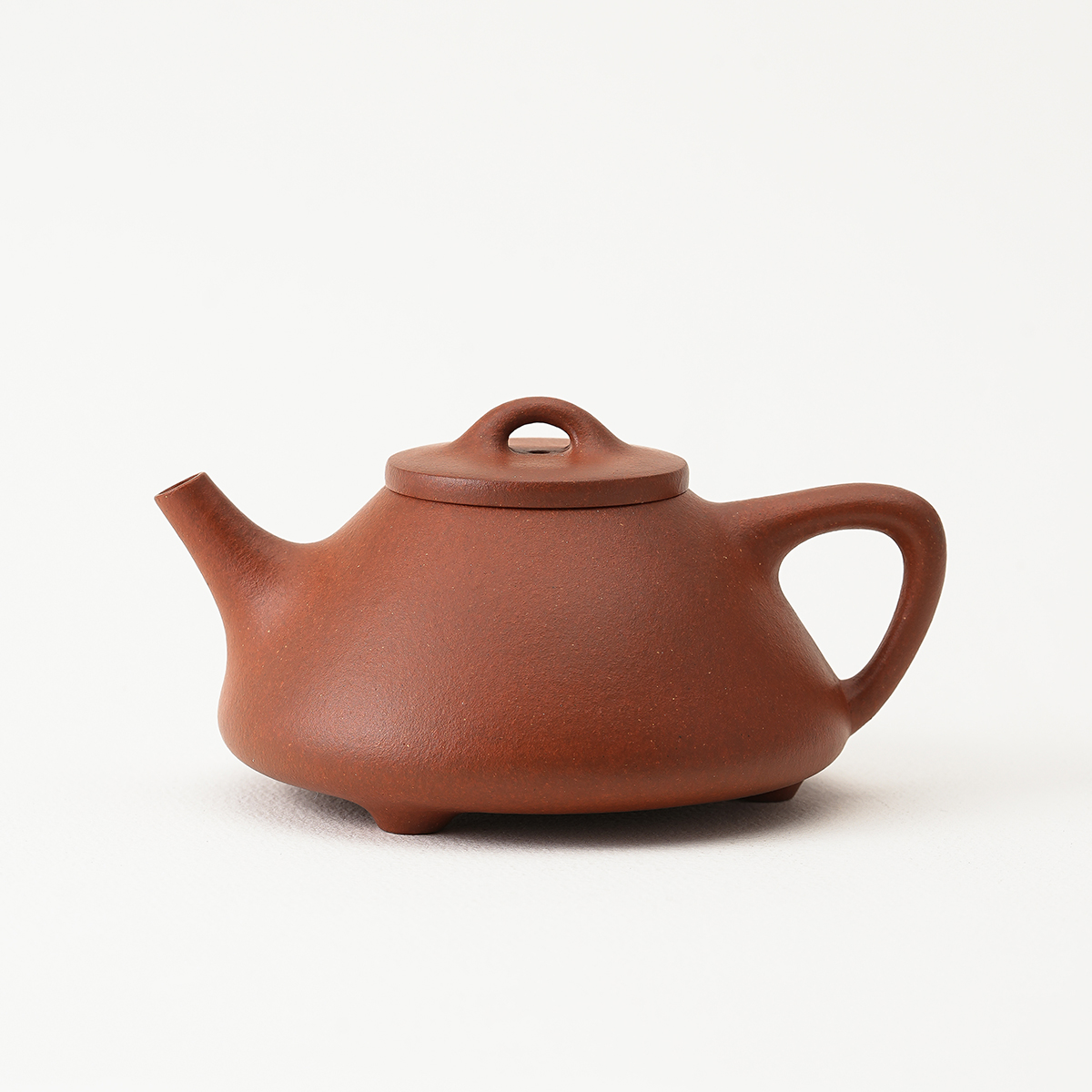 不染自营宜兴原矿紫砂茶壶归田园刻绘石瓢175cc