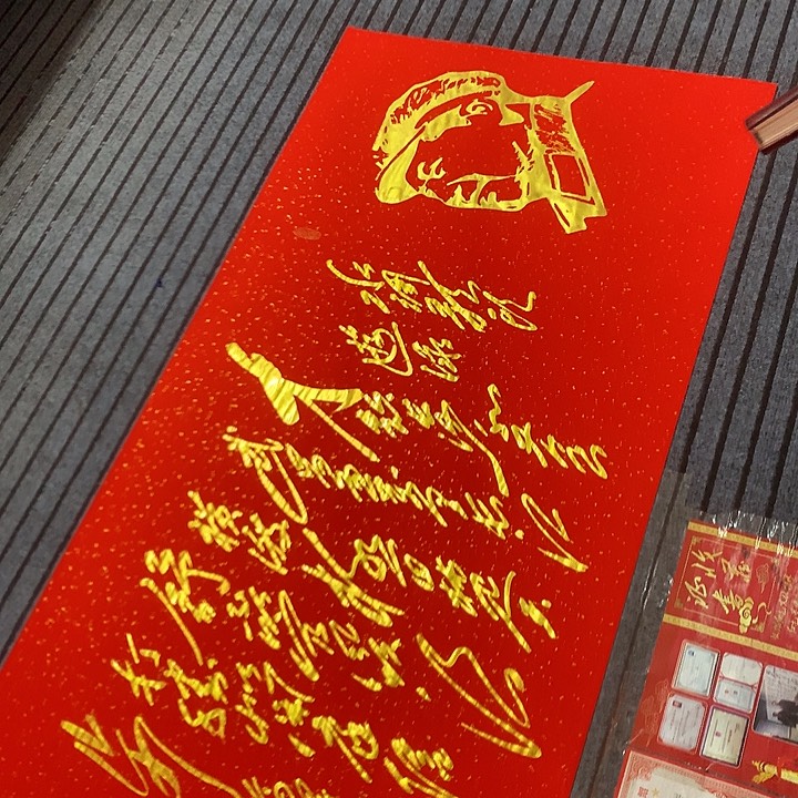 书法冯伟老师红头像游泳