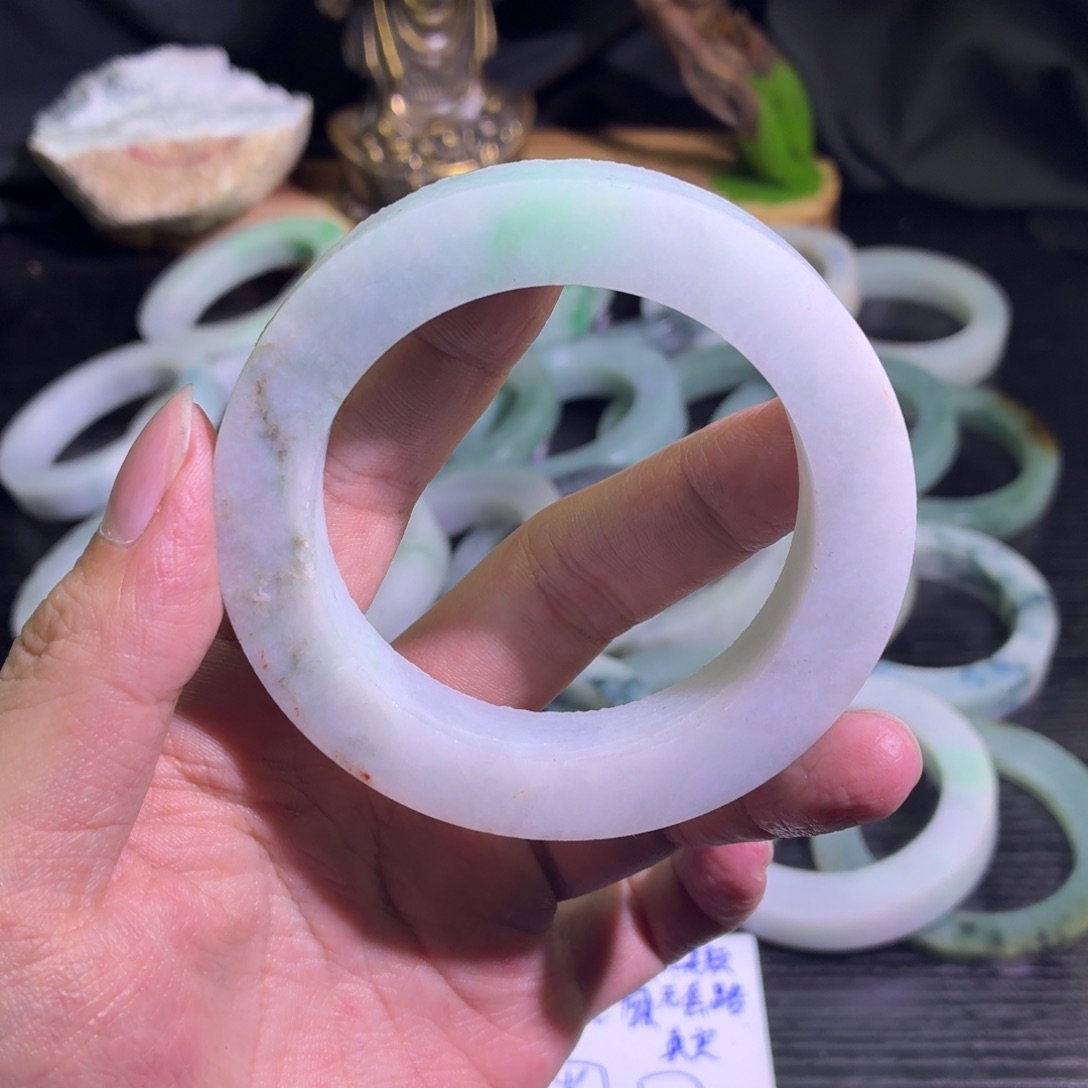 定制翡翠未镶嵌天然翡翠A货毛胚手镯定制