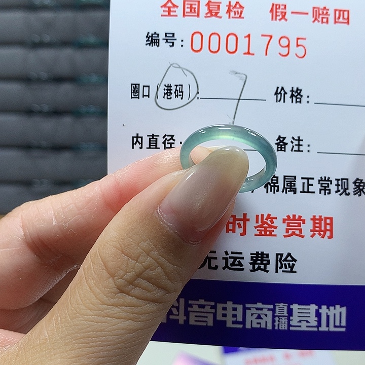 翡翠未镶嵌戒圈1795
