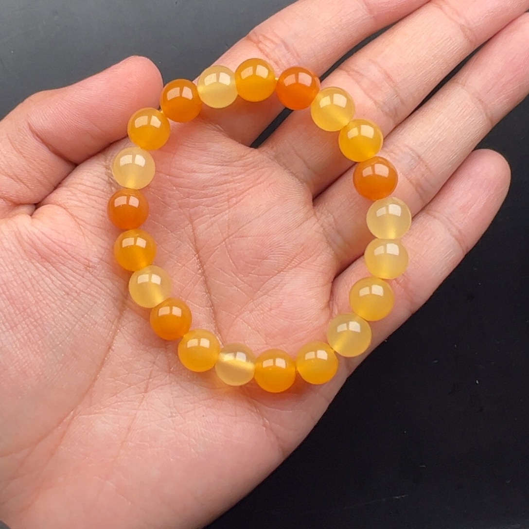 石英质玉（黄龙玉）未镶嵌手串