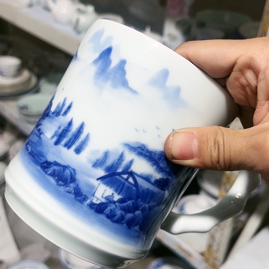 盘无盖手工办公杯一个