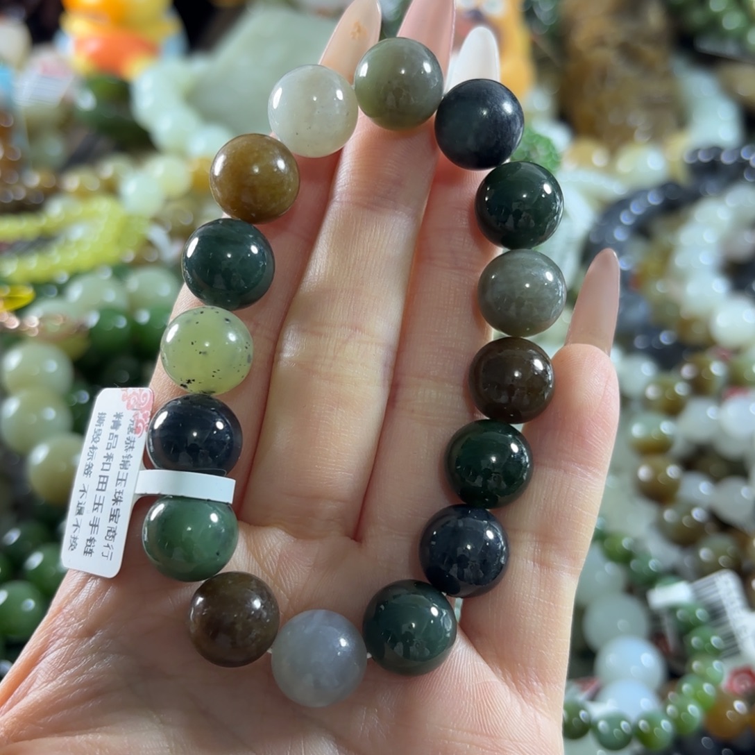 和田玉未镶嵌手链28