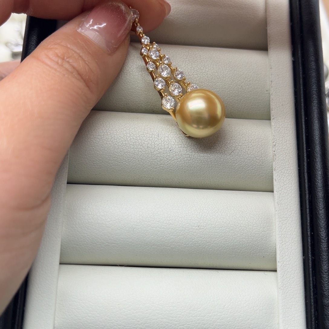 银S925镶嵌吊坠(不含链)海水珍珠