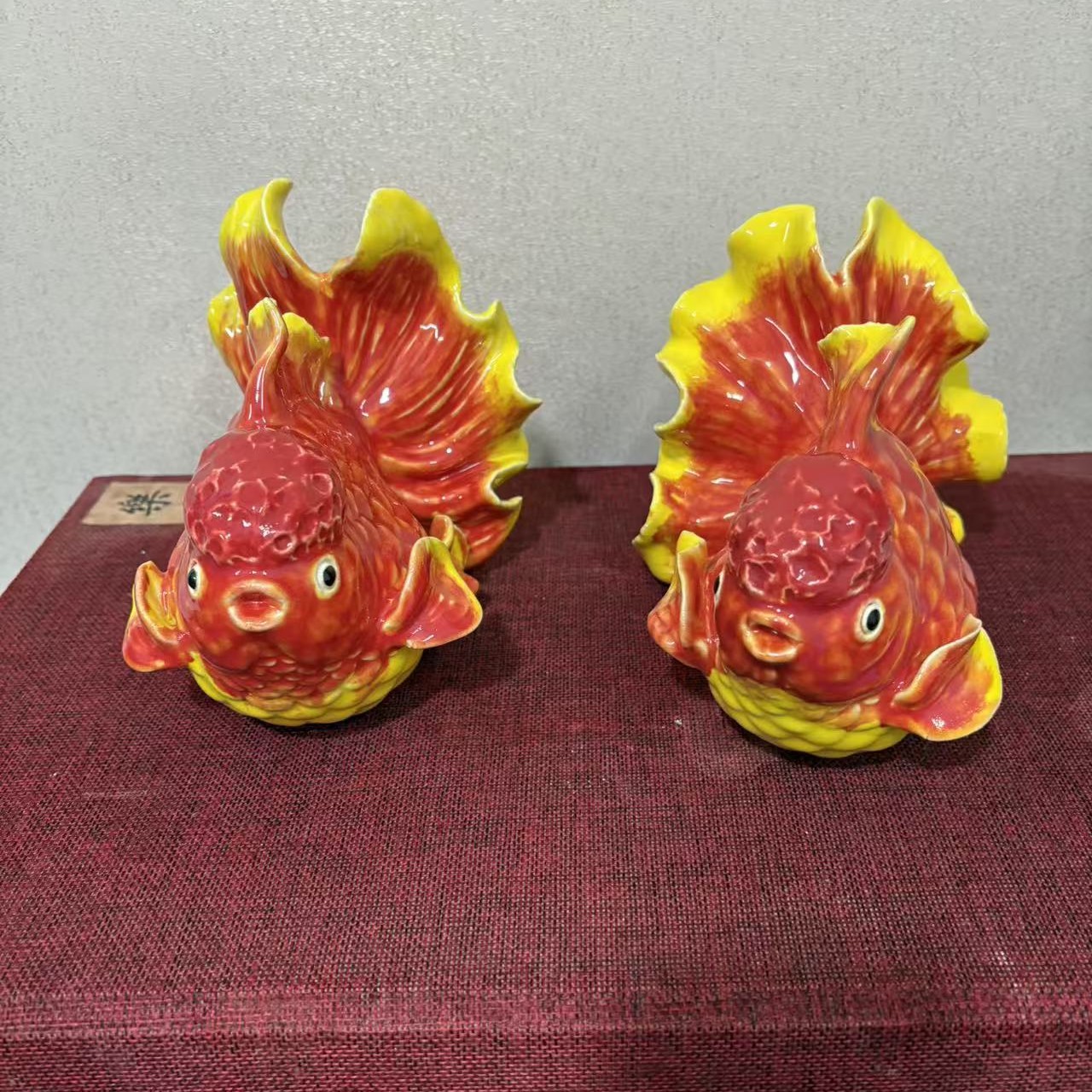 年年有余鸿运当头金鱼装饰品客厅电视柜玄关礼品