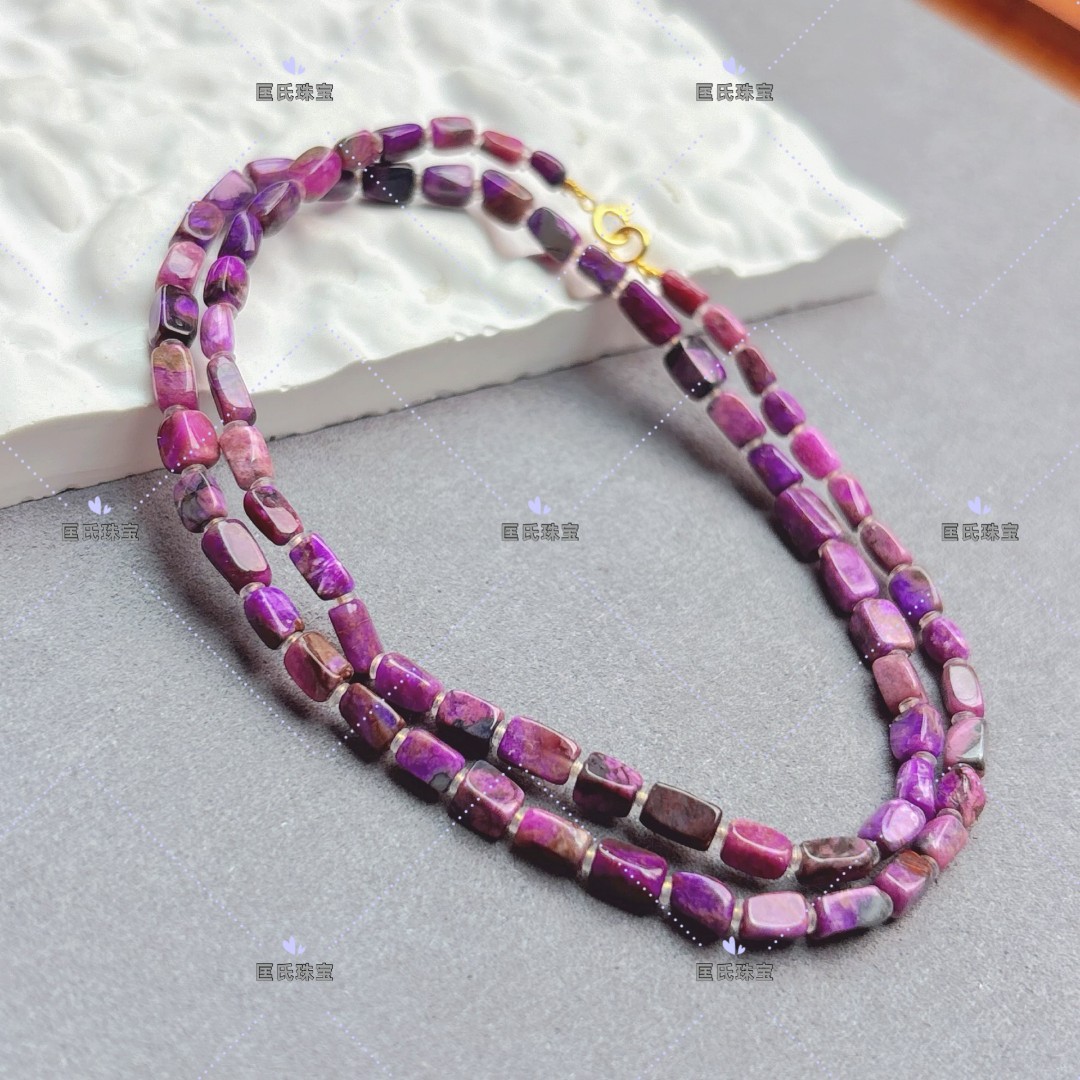 匡氏甄选 18K高货舒俱来泥地樱花粉项链 Z-HL-A9196（多样性发一）