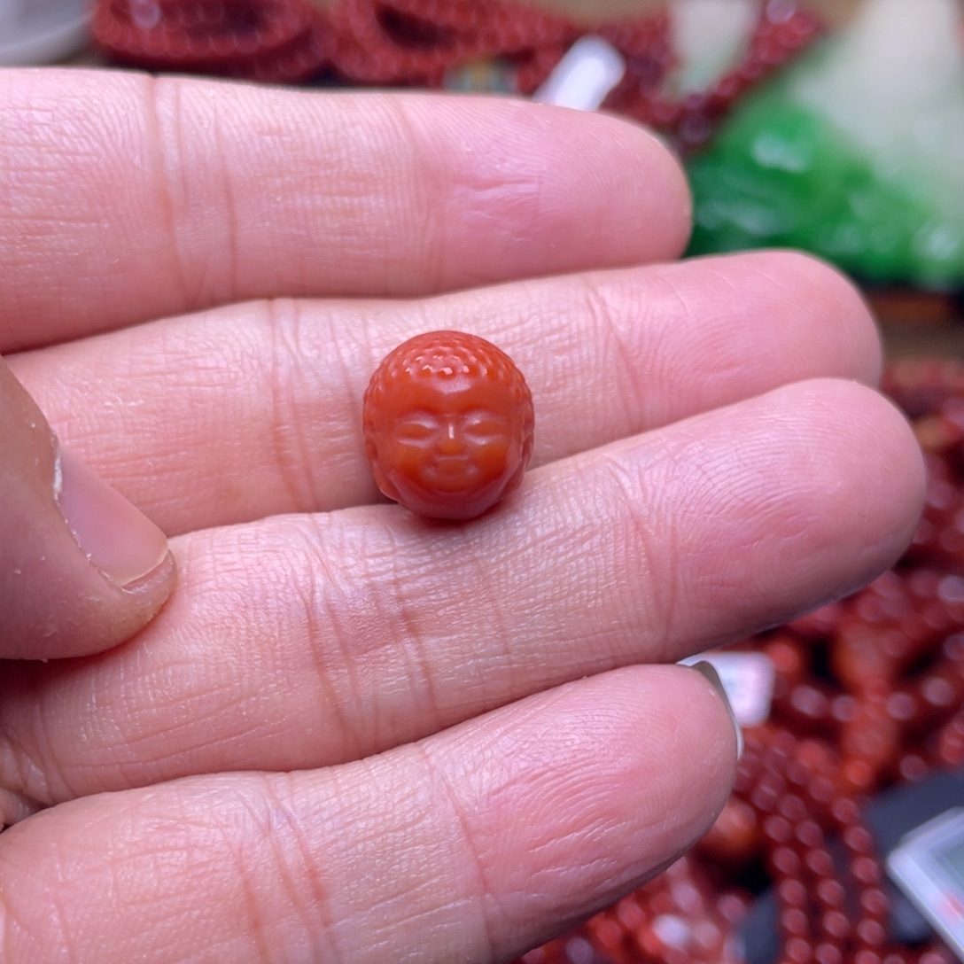 南红玛瑙未镶嵌宝宝佛卡12