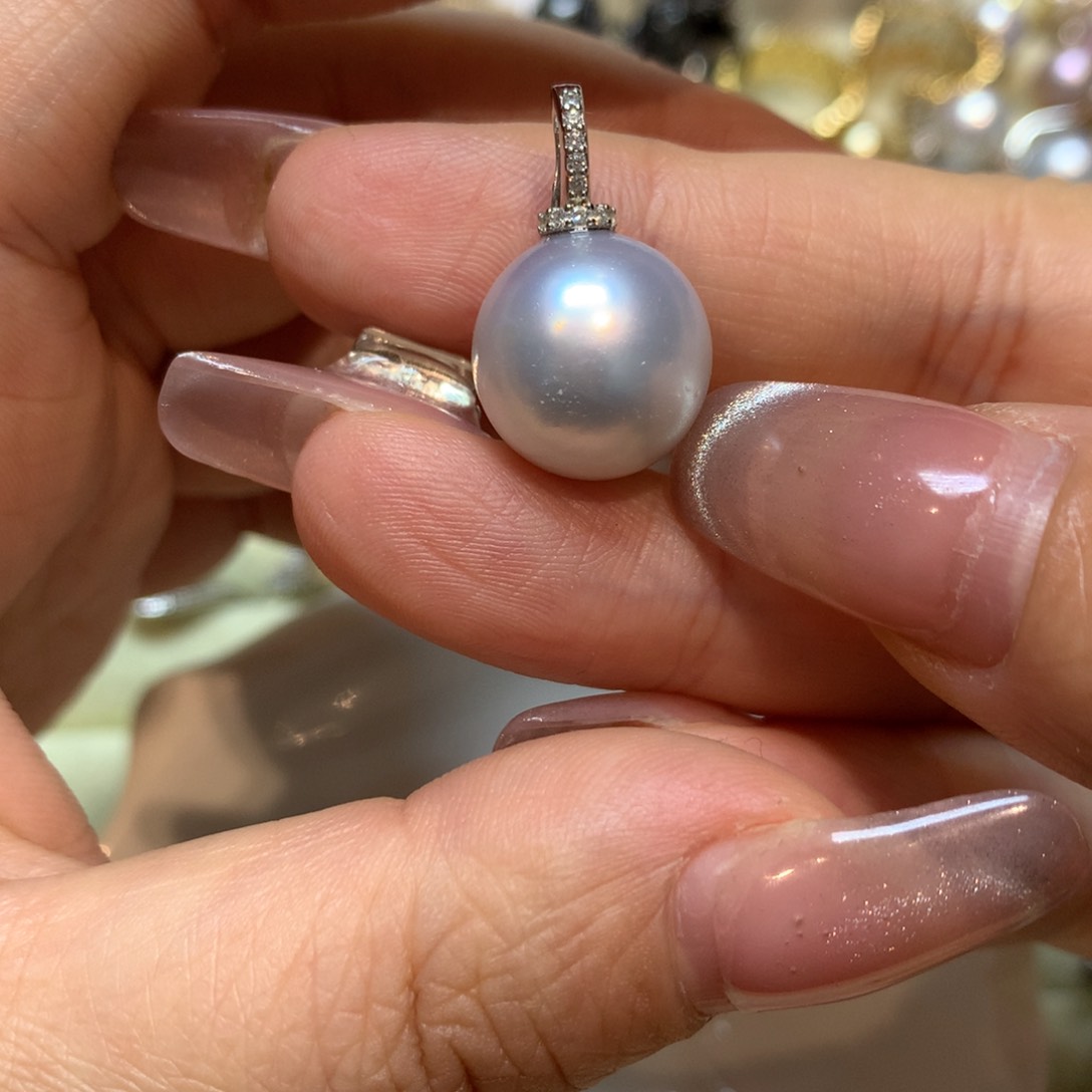 海水珍珠颈饰银S925镶嵌