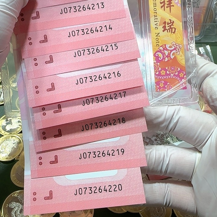 其他普通金属生肖蛇纪念钞标十，一组（211）