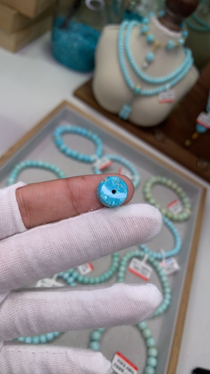 天然原矿绿松石配珠