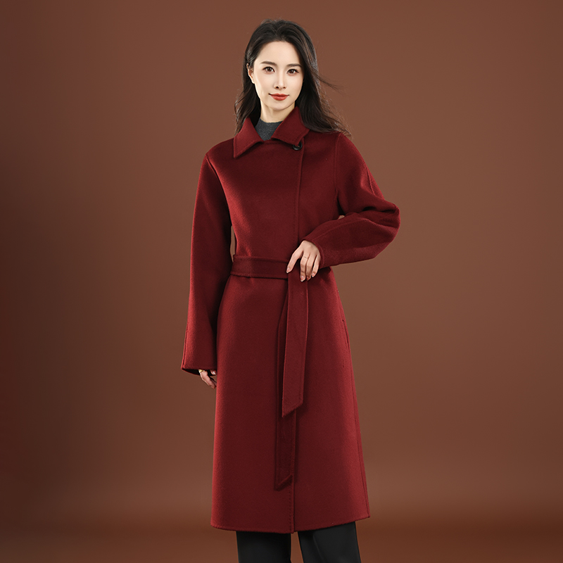 【大女主一粒扣】山羊绒大衣女款2024新款经典宽松高级长款毛呢外