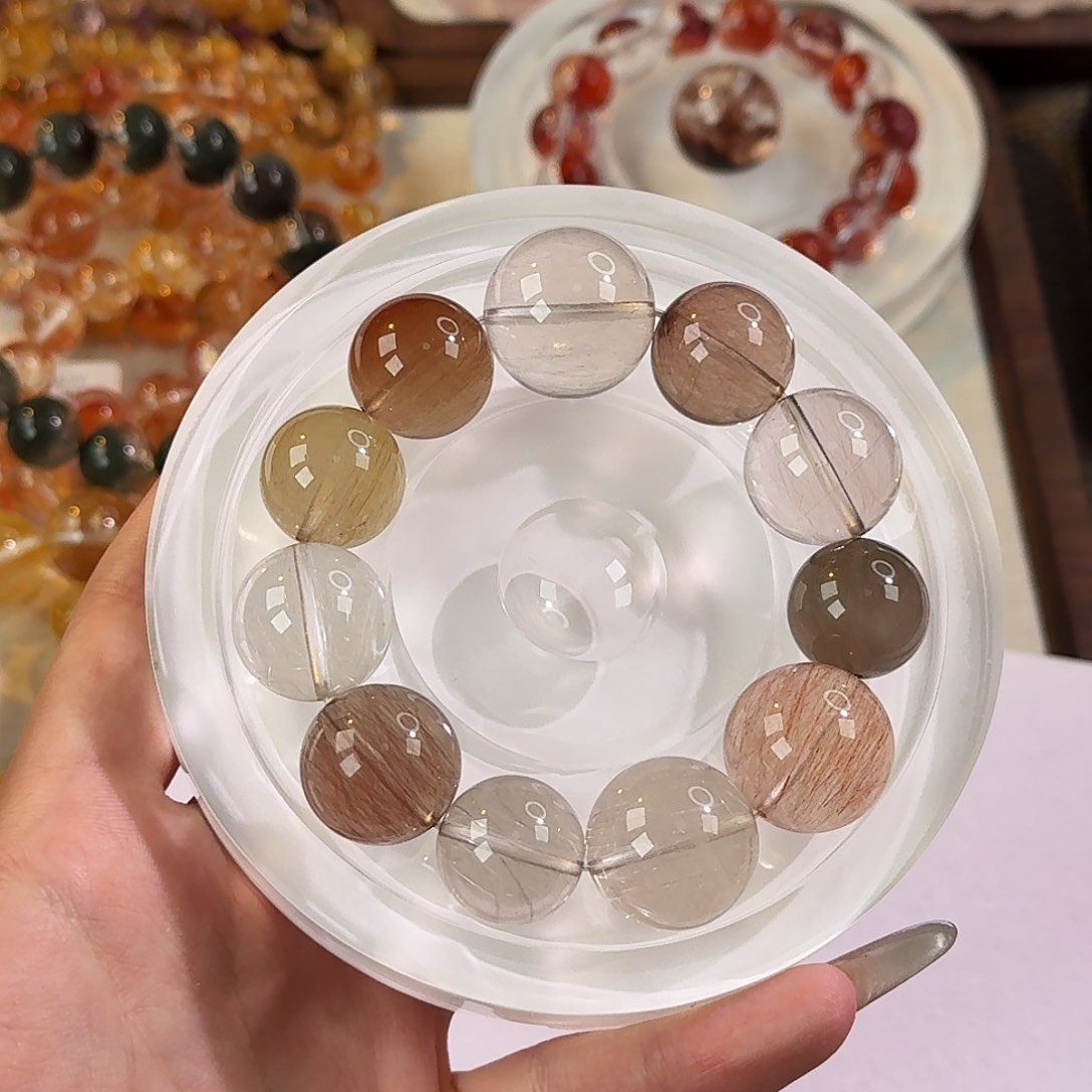 水晶手链未镶嵌兔毛