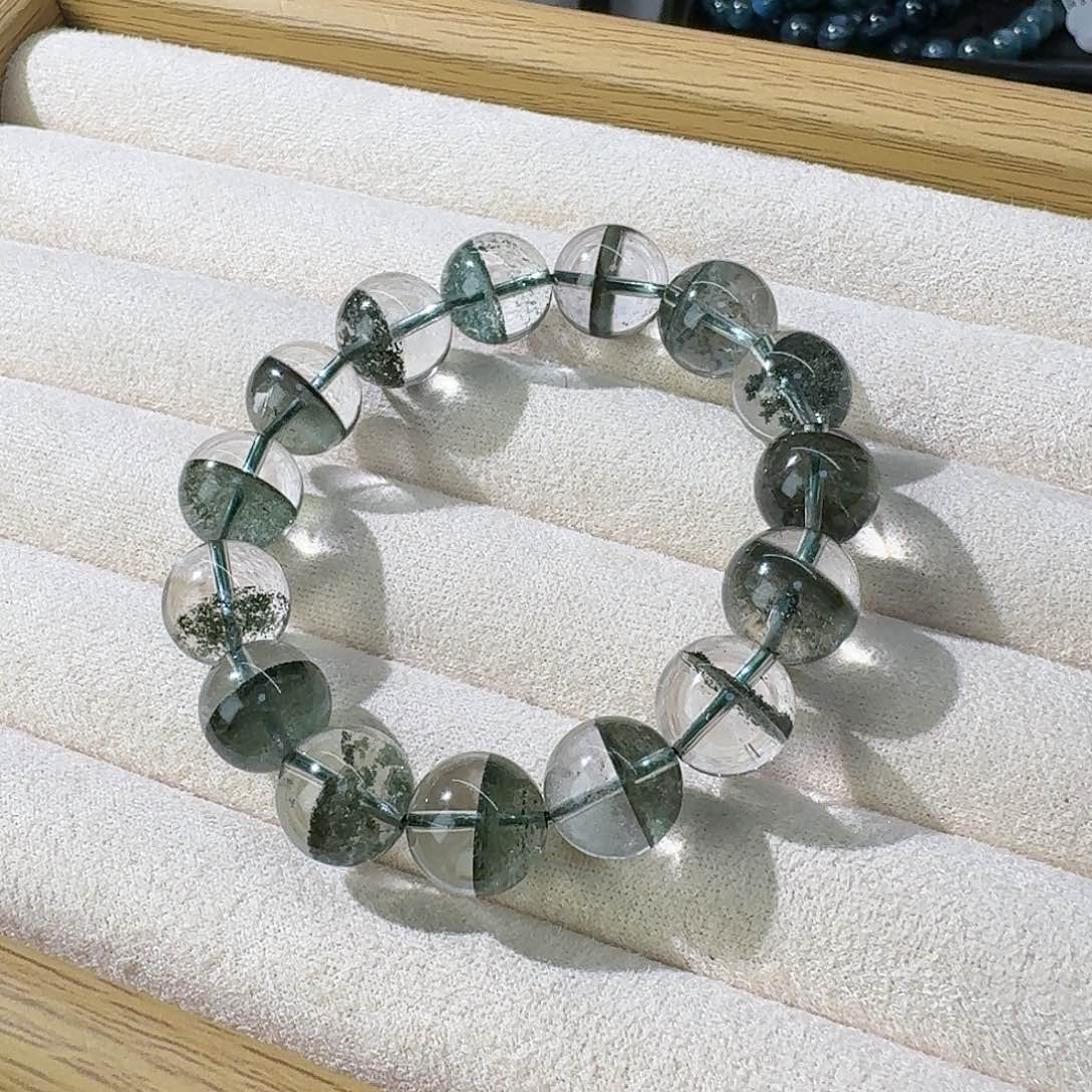 水晶手串未镶嵌绿幽灵12.5