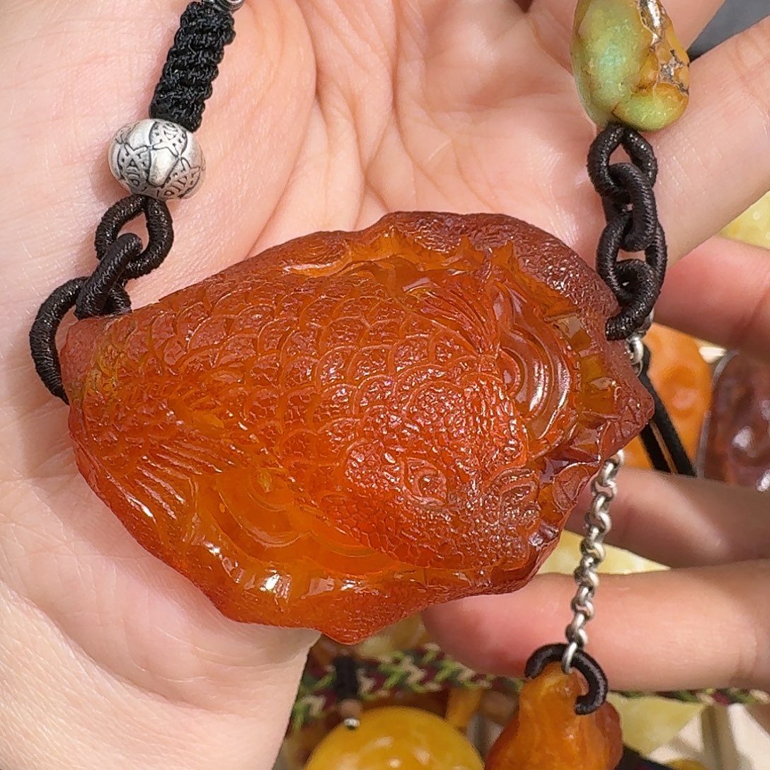 糖***心琥珀未镶嵌裸石我