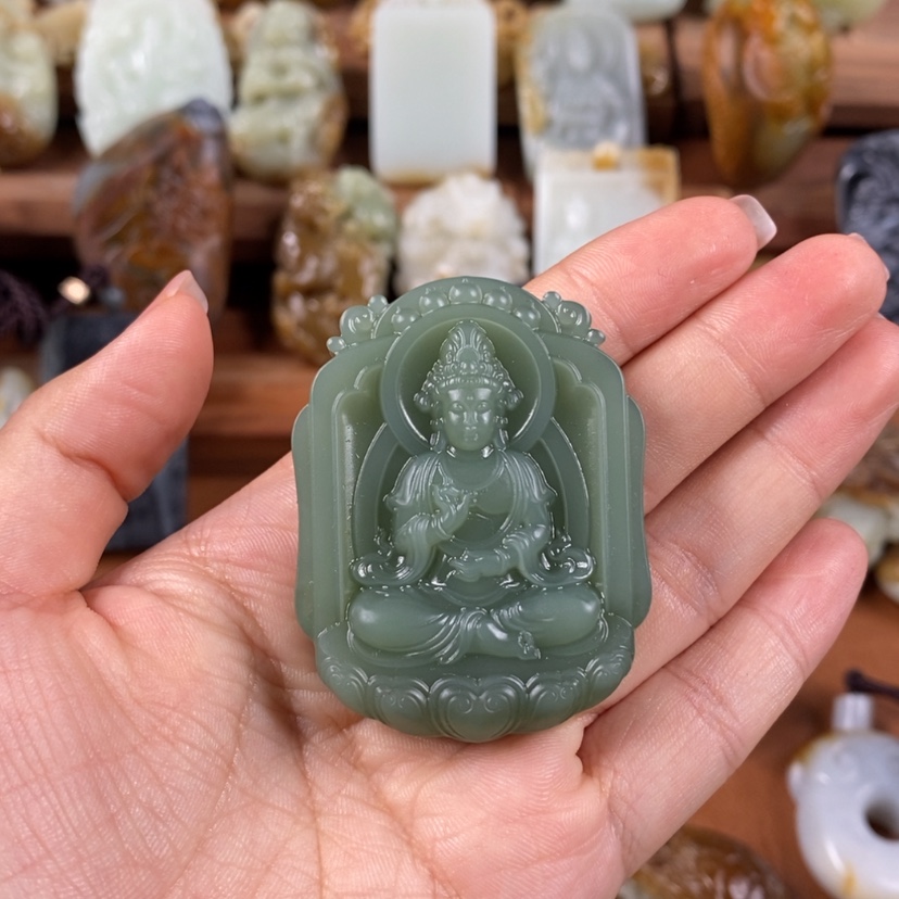 【闪购商品】未镶嵌和田玉挂件喜*手定制