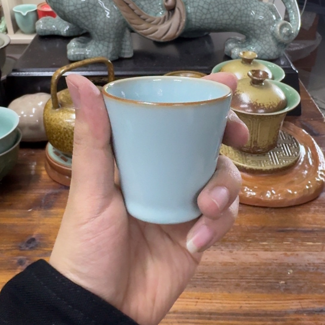 龙泉青瓷茶具微瑕6807