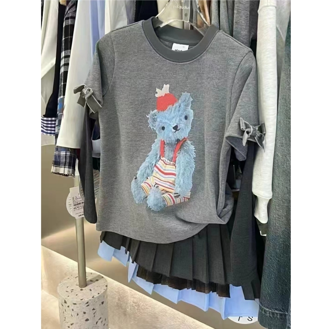 【磨毛】韩版女童装儿童中大童秋季加厚洋气假两件卫衣外套T恤