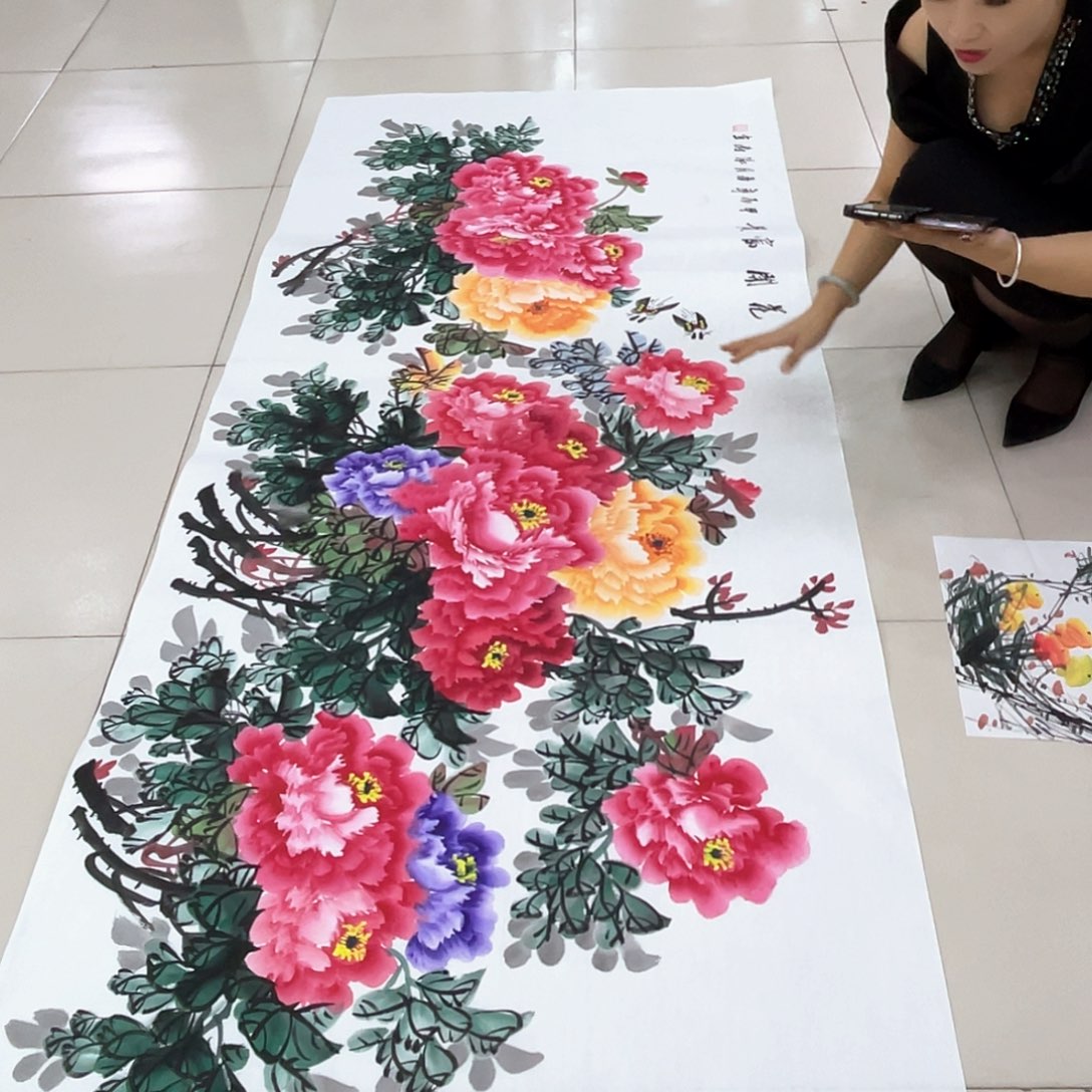 国画纯手绘花鸟山水