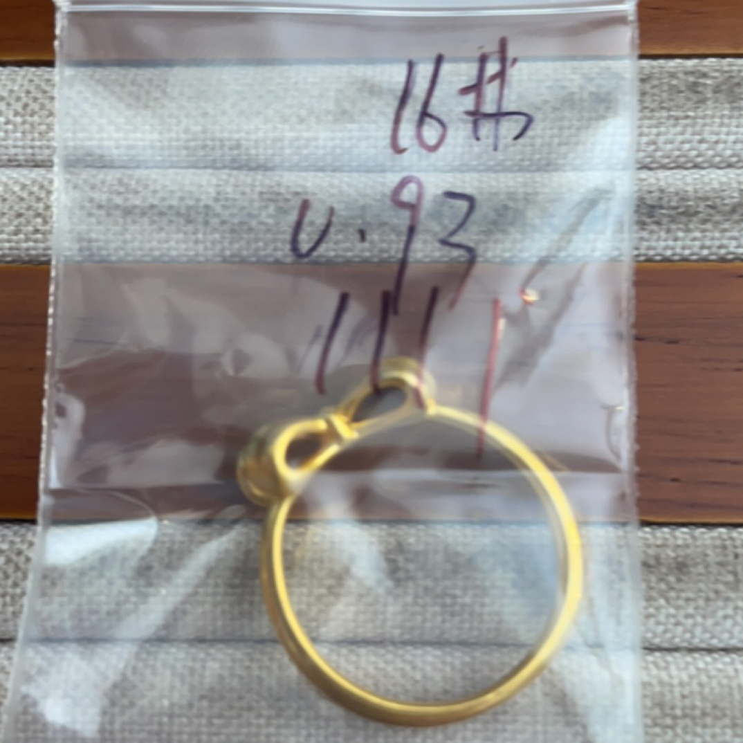 克重0.93 16号 蝴蝶结戒指 足金999
