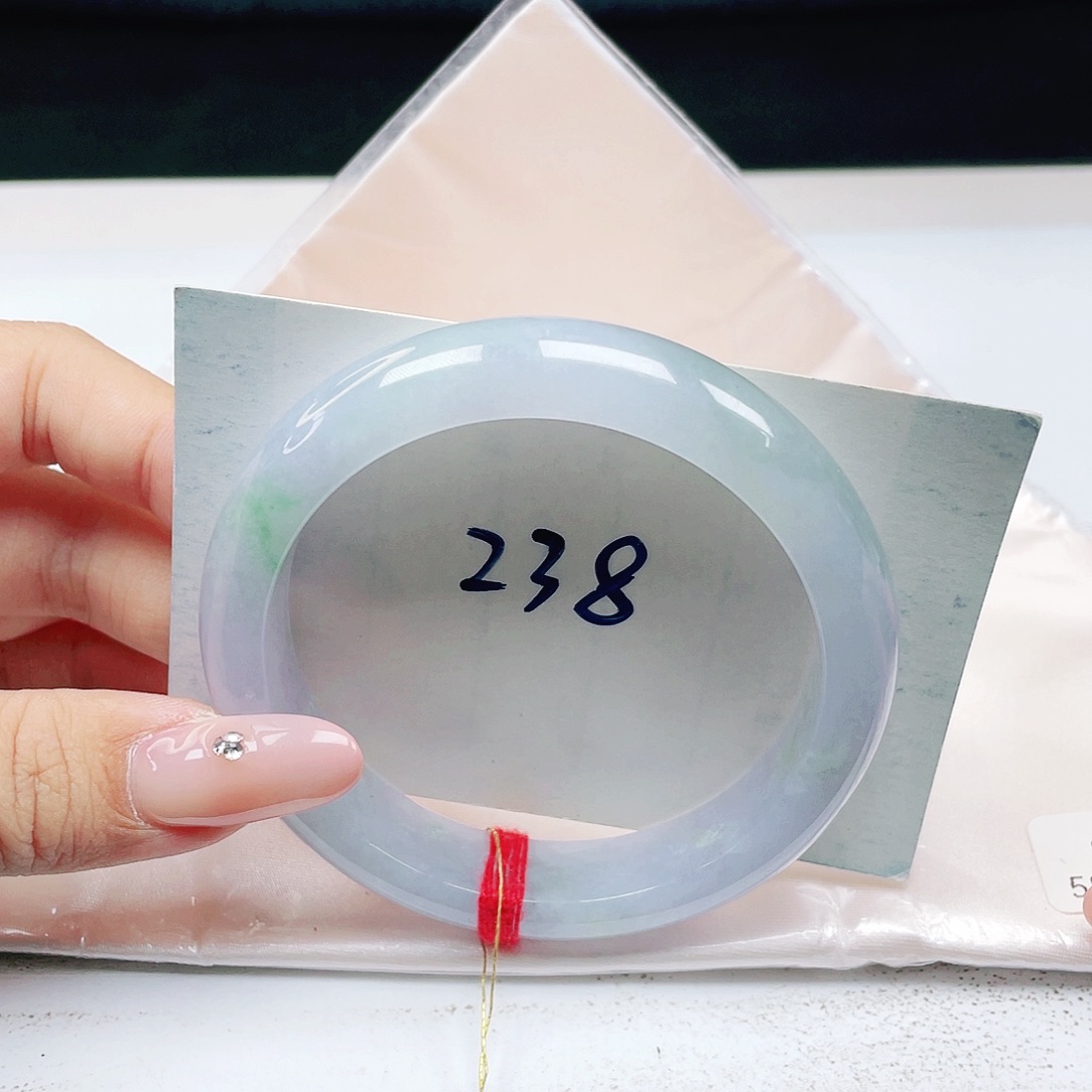 翡翠未镶嵌手镯 正圈58+