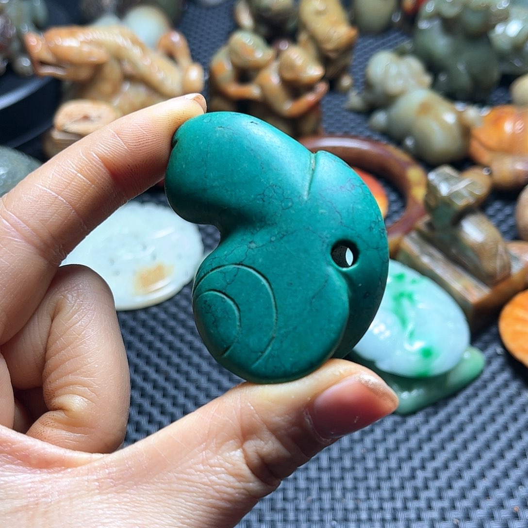 白玉菩提吊坠摆件