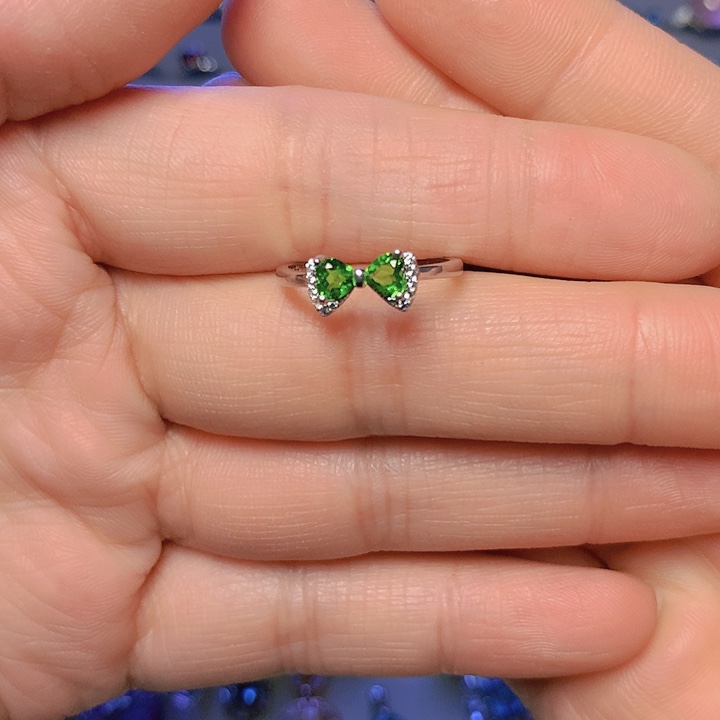 透辉石戒指银S925镶嵌