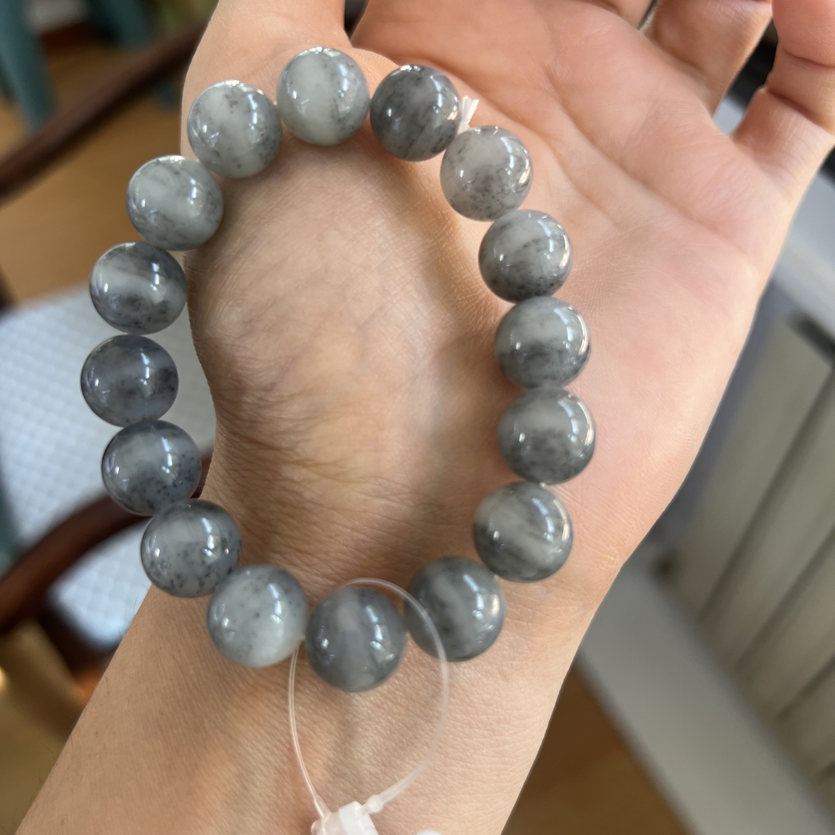 和田玉青花手串12m多样性发一