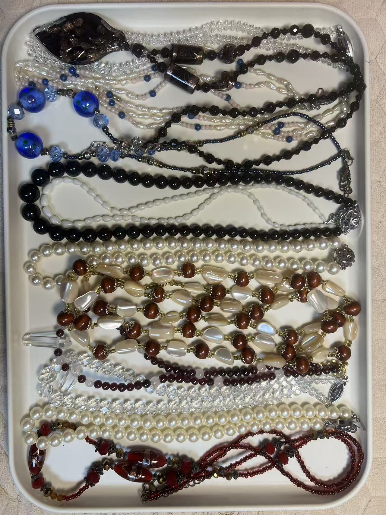 非金属亚克力项链 时尚中古项链百搭简约彩色渐变弹力多色糖果色