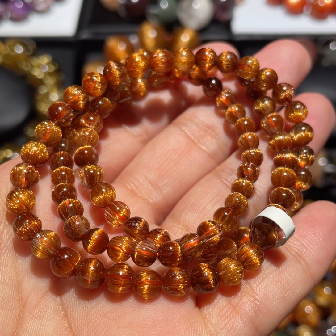 水晶手链未镶嵌铜顺发多圈5mm