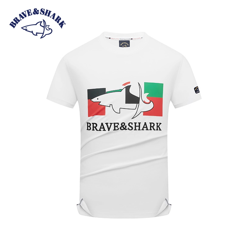 【官方正品】BRAVE&SHARK/鲨鱼夏季T恤衫男亲肤透气父亲节礼物短袖