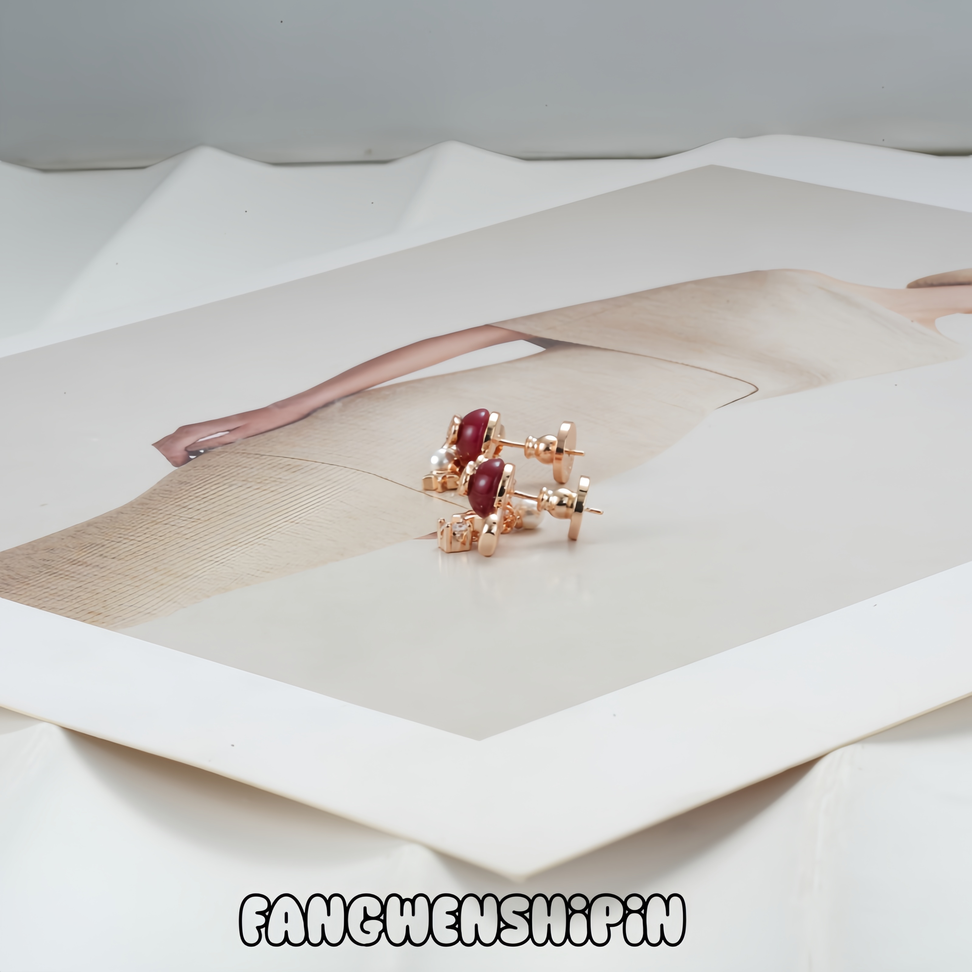 铜合金锆石耳饰 【镀K金】【925银针】耳环4694