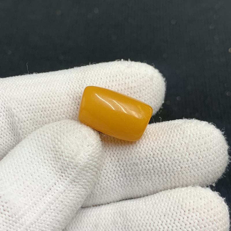 Q1196保真原矿俄料尺寸11.2*18.4mm蜜蜡单颗马蹄斜切顶珠支持复检