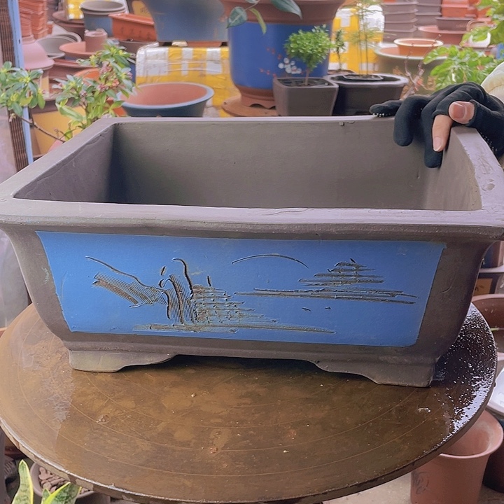 宜兴紫砂40蓝马槽