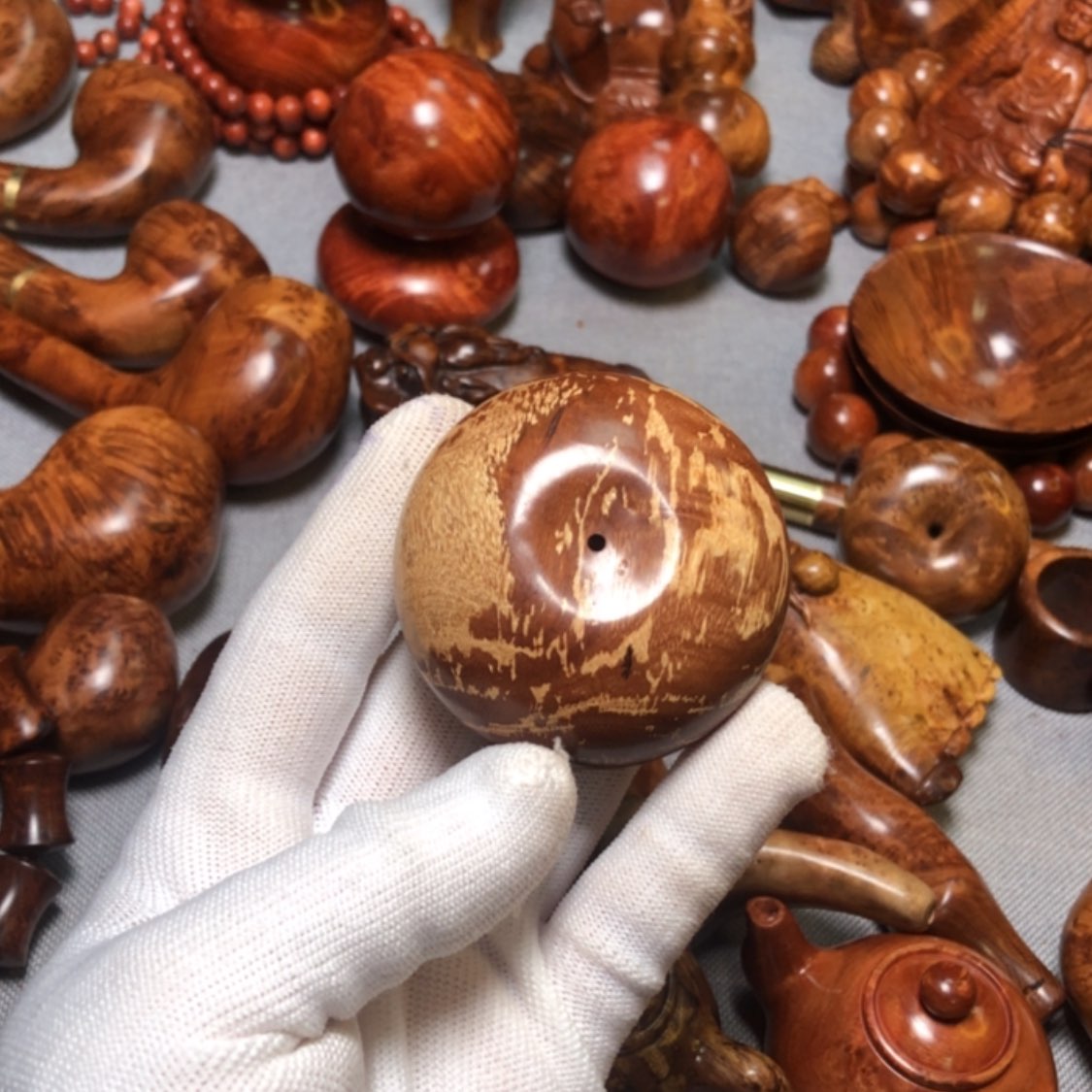 【闪购商品】木麻梨疙瘩火琉璃烟斗