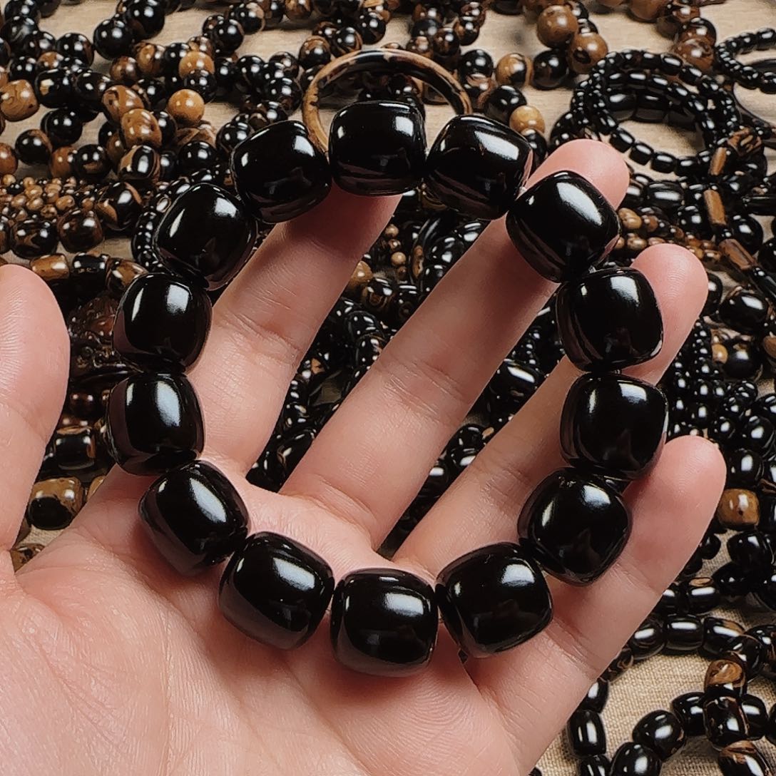 泥塑血柳1.6尺寸毕业黑手串