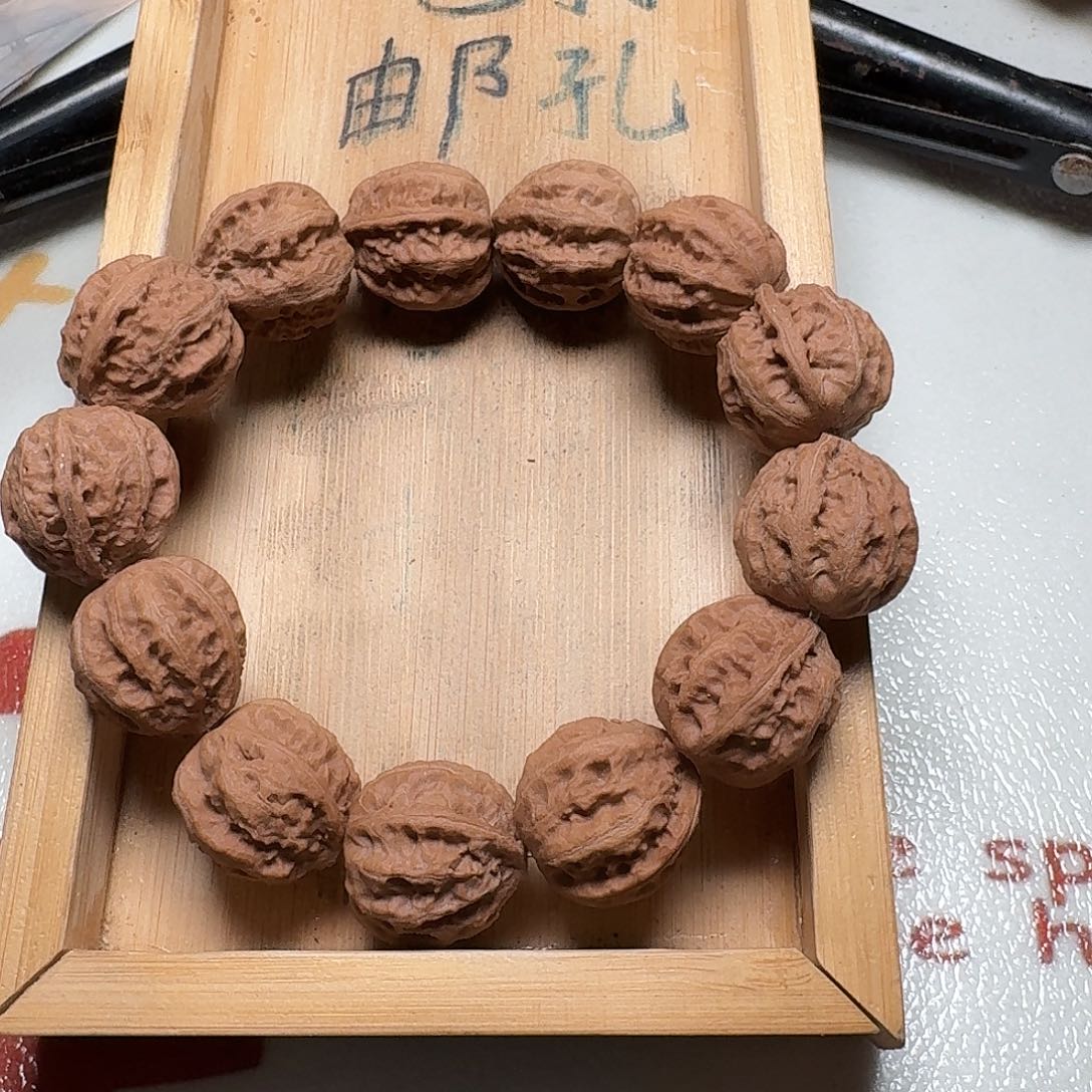 核桃手串/手链8号边肚高23