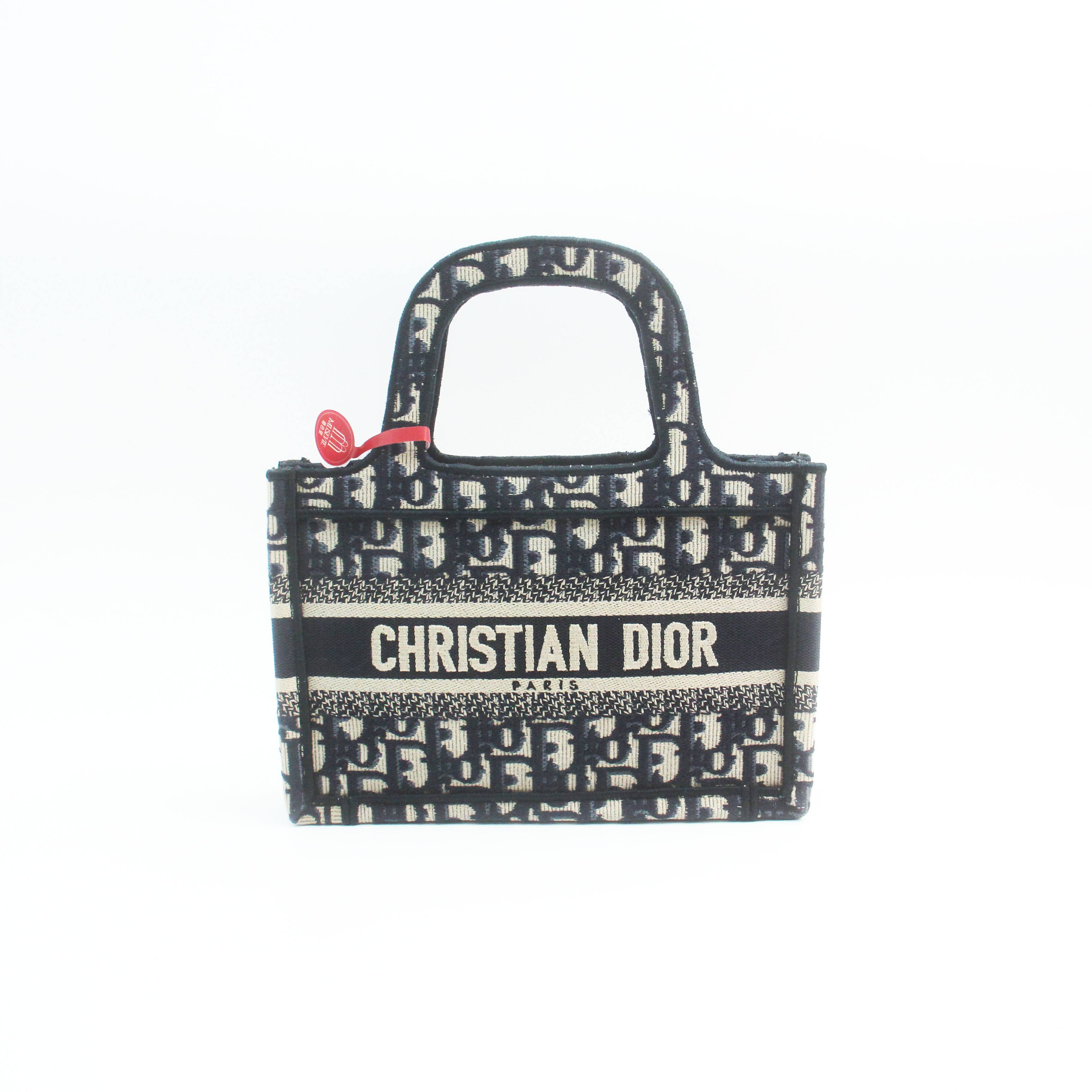 95新 DIOR/迪奥 蓝色老花Book Tote mini手提包78721B