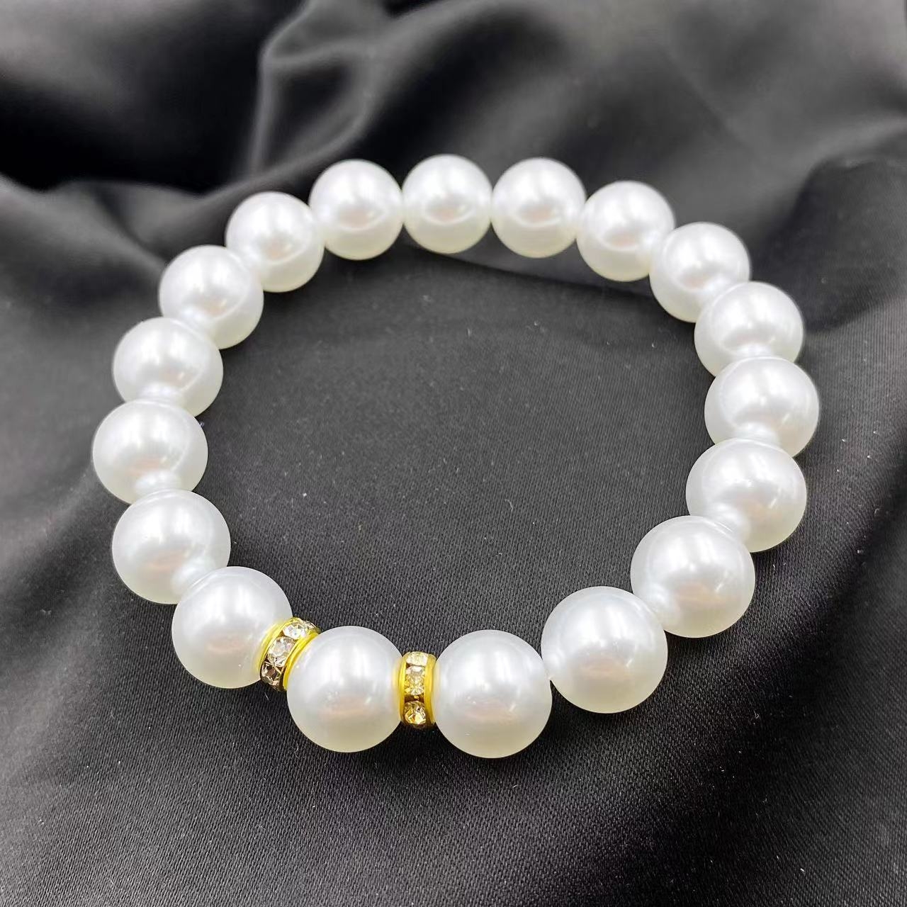 高档珠宝深海贵气白贝珠手链S949-赠包装合金-多样性发