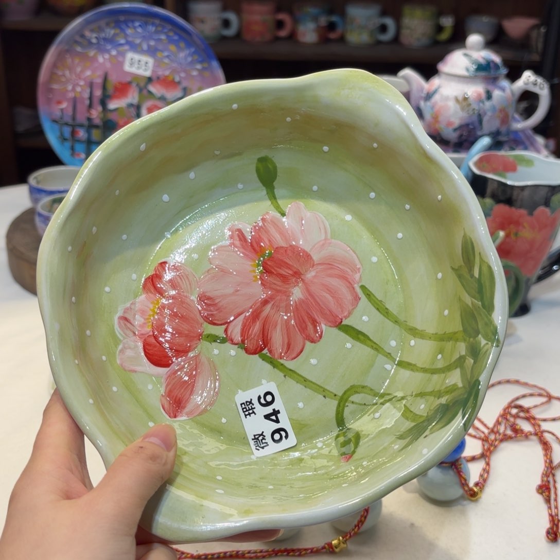 景德镇手绘高温釉下彩陶瓷茶具