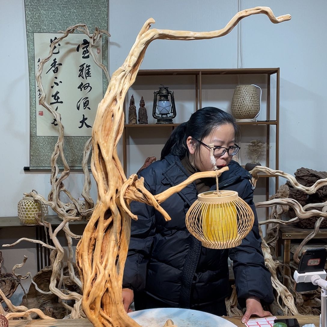 柏木杜鹃根根艺摆件
