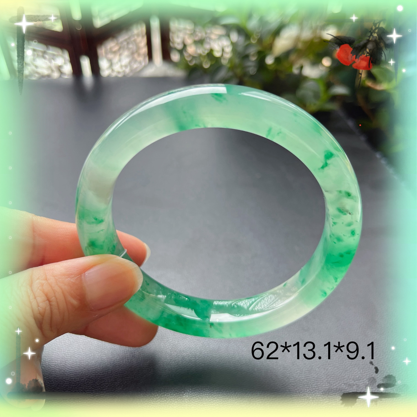 石英质玉 非洲翠冰底辣色小碎花 有点棉有点洒金8502