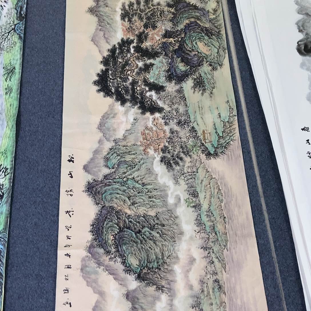 国画小六尺仿古山水一副