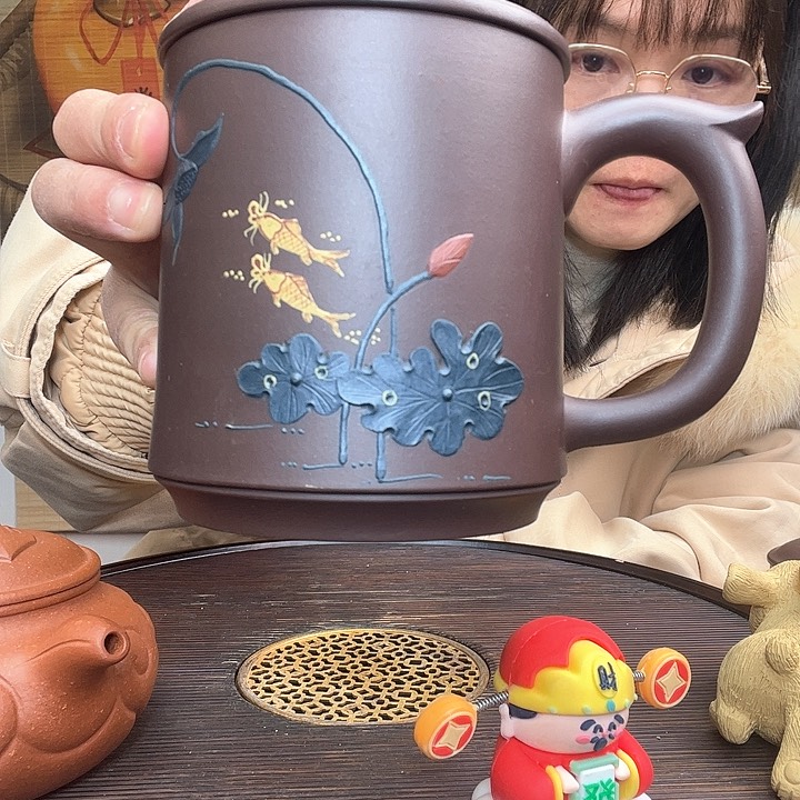 紫砂茶杯原矿紫砂杯