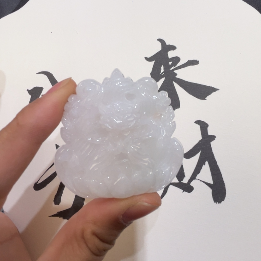 翡翠未镶嵌吊坠(赠链)代编织