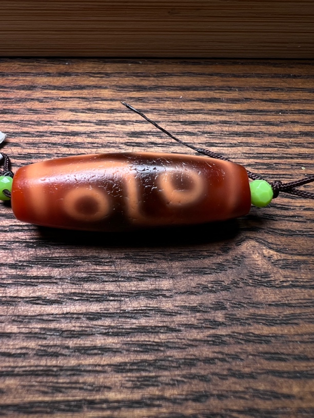 小卢手工折线六眼条纹玛瑙